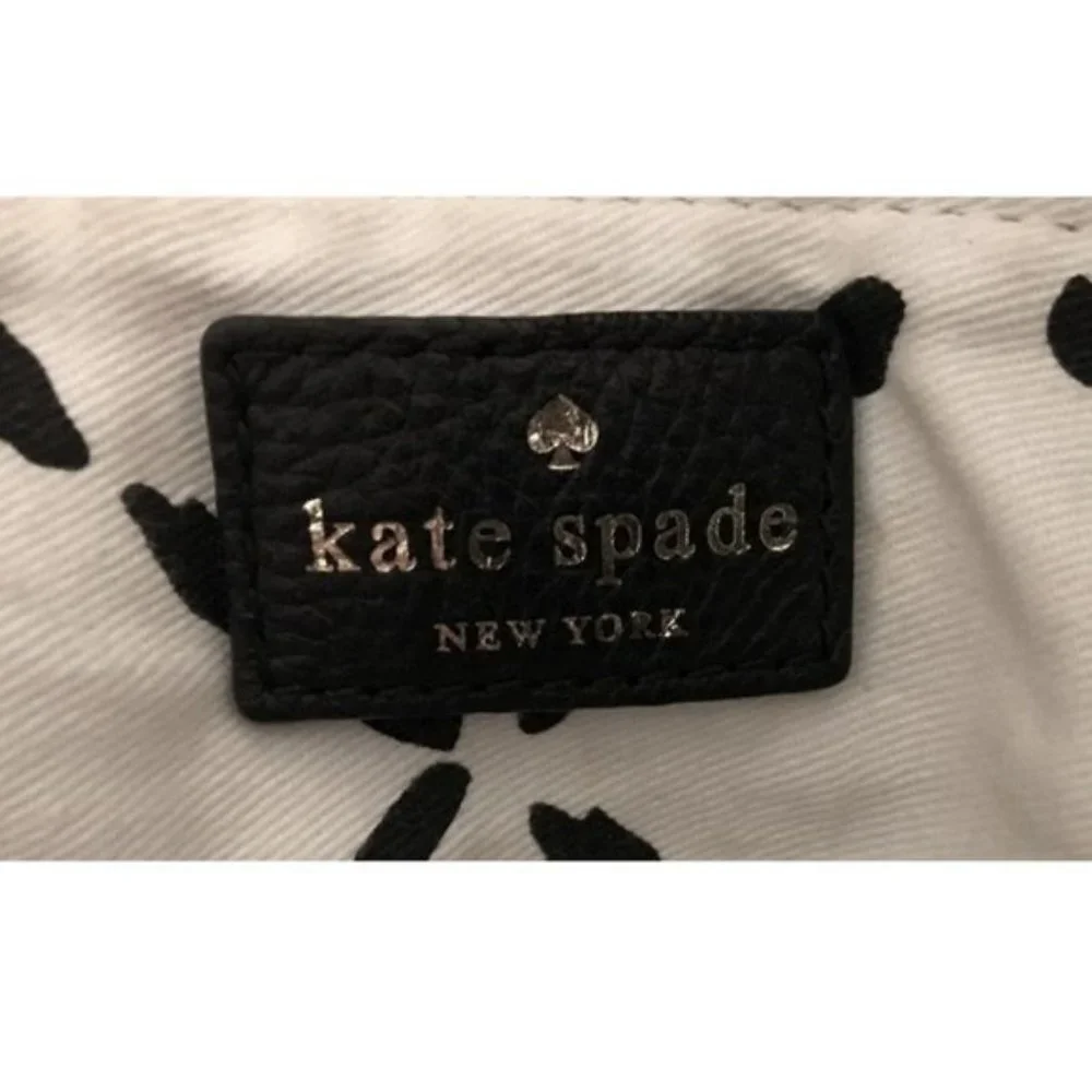 Kate Spade Grant Park Vintage Black Leather Shoulder Bag Satchel Tote bag Purse